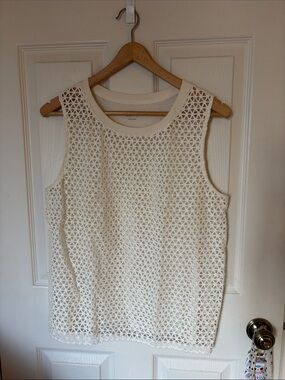 LOFT Tank Top and Linen Tee Bundle Size L Neutral Basics